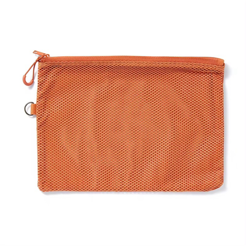 ใหม่ มูจิ กระเป๋าซิปใส่ของอเนกประสงค์ L - MUJI Polyester Two Zipper Case L (19 x 27 cm)