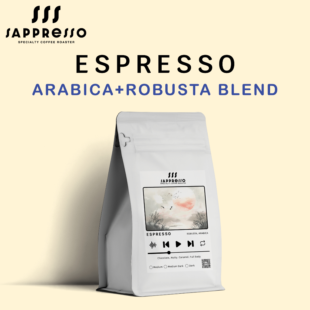 เมล็ดกาแฟคั่วเข้ม Espresso