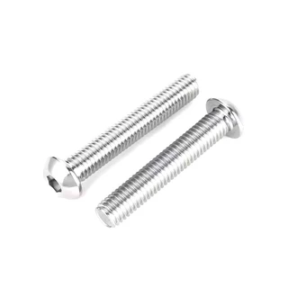 สกรู หัวจมกลม สแตนเลส เกลียวมิลตลอด M4 ISO7380 Button Head Hexagon Socket Metric Thread SUS 304