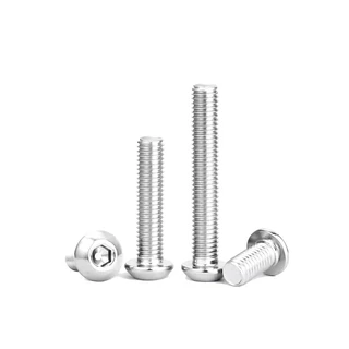 สกรู หัวจมกลม สแตนเลส เกลียวมิลตลอด M4 ISO7380 Button Head Hexagon Socket Metric Thread SUS 304