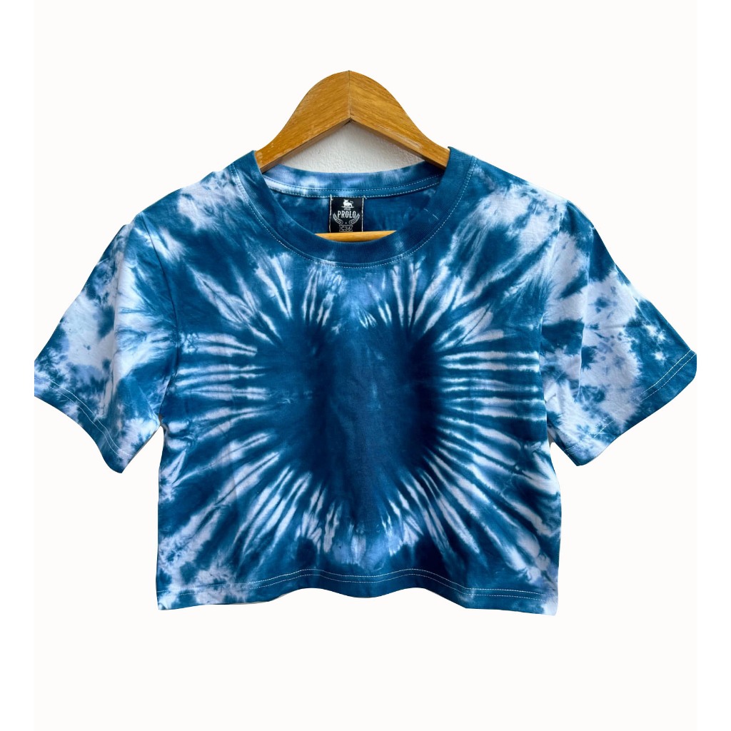 เสื้อครอปมัดย้อม อก 32-46 ผ้าคอตตอน