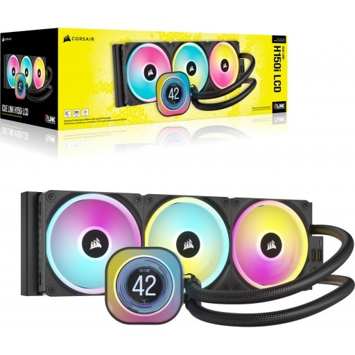 CORSAIR iCUE LINK H150i LCD 360MM LIQUID CPU COOLER BLACK