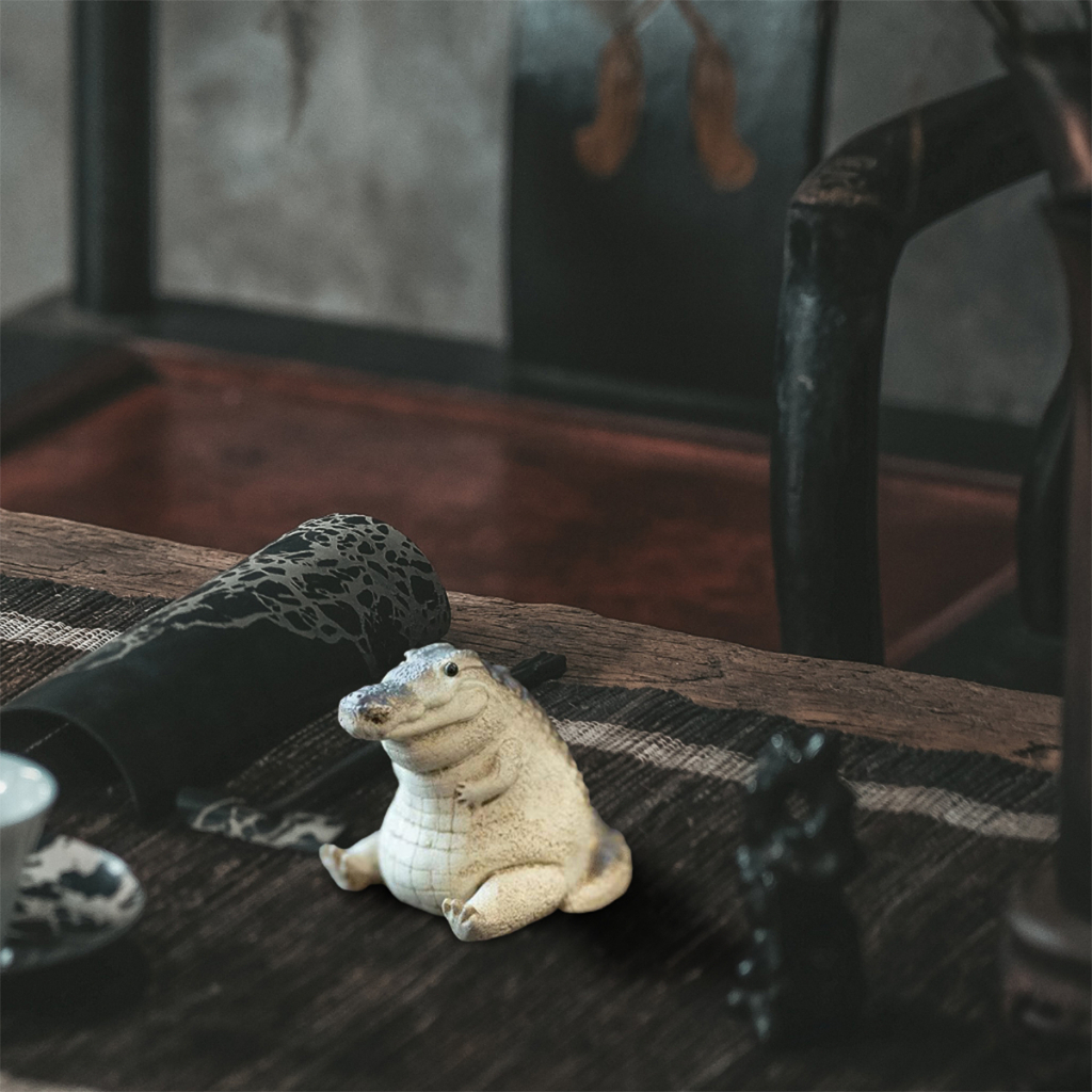 ฟิกเกอร์ตุ๊กตารูปปั้นจระเข้จิ๋ว แบบเรซิ่น สําหรับตกแต่งบ้าน ของขวญ - รูปที่ 4