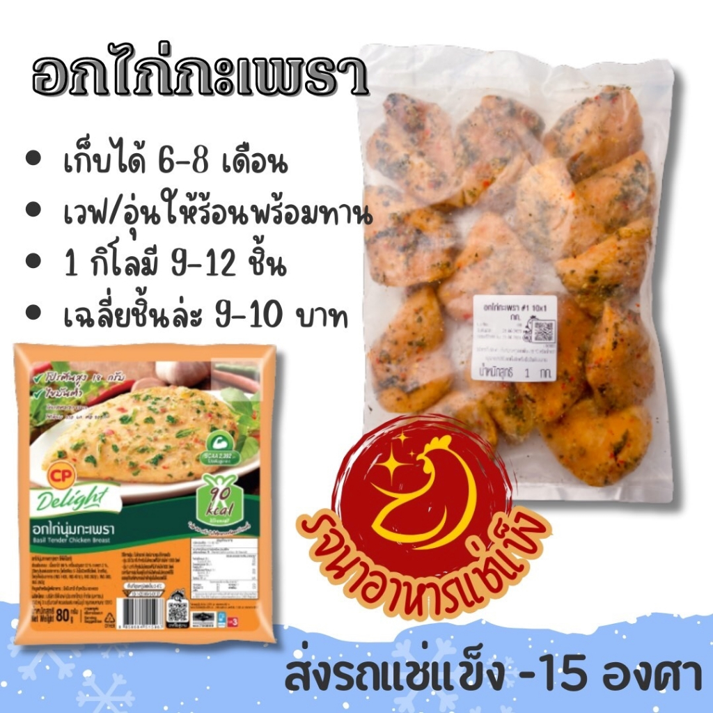 อกไก่รสกระเพรา ผลิตจากโรงงานCP ตัวเดียวกันกับอยู่ใน7-11