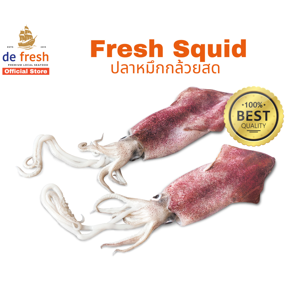 ปลาหมึกกล้วย สด ออร์แกนิค ปลอดภัย 100% #อาหารทะเลสด #อาหารทะเล #defresh #ปลาหมึก #ปลาหมึกกล้วย