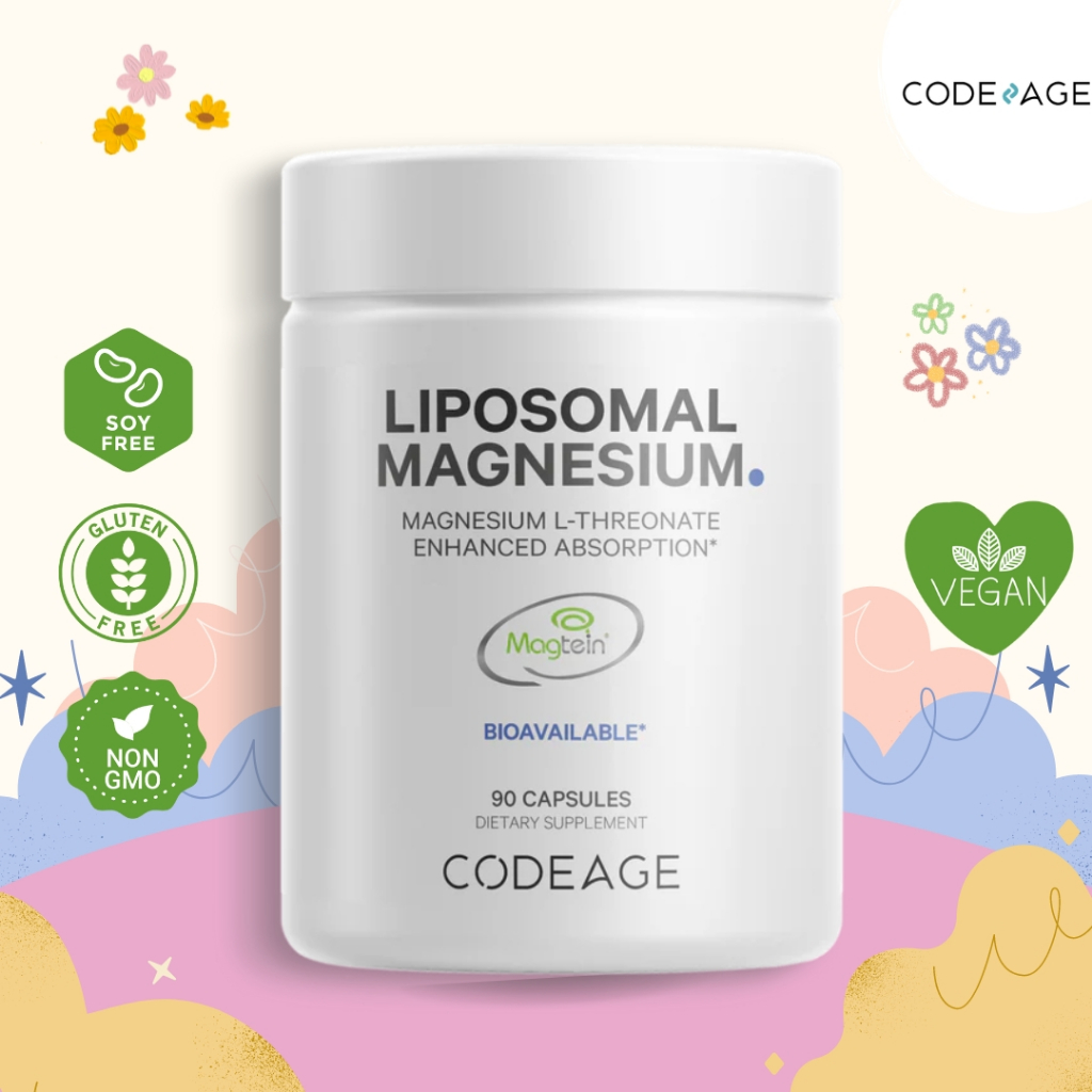 CODEAGE Liposomal Magnesium L-Threonate - 90 Capusles 💓แมกนีเซียม แอล-ทรีโอเนต ในรูปแบบไลโปโซม💓