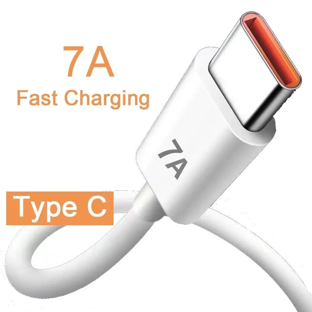 7A 100W USB Type C สายชาร์จเร็วเป็นพิเศษ Type C 0.25 1 1.5 2 เมตร สายไฟข้อมูล Charing ที่รวดเร็ว