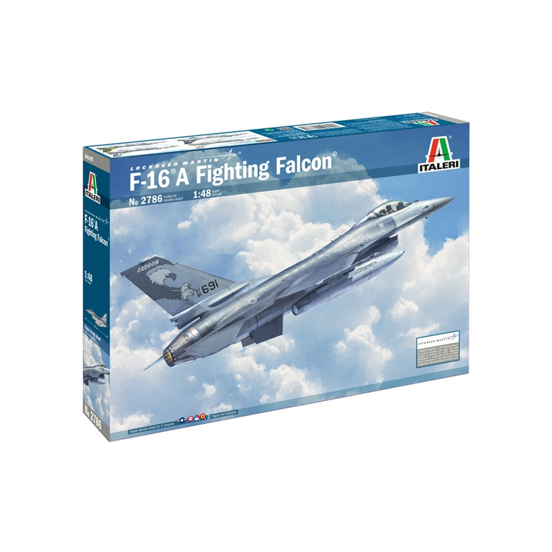 1/48 โมเดลเครื่องบิน F-16A Fighting Falcon ต้องประกอบทำสีเอง Italeri #2786