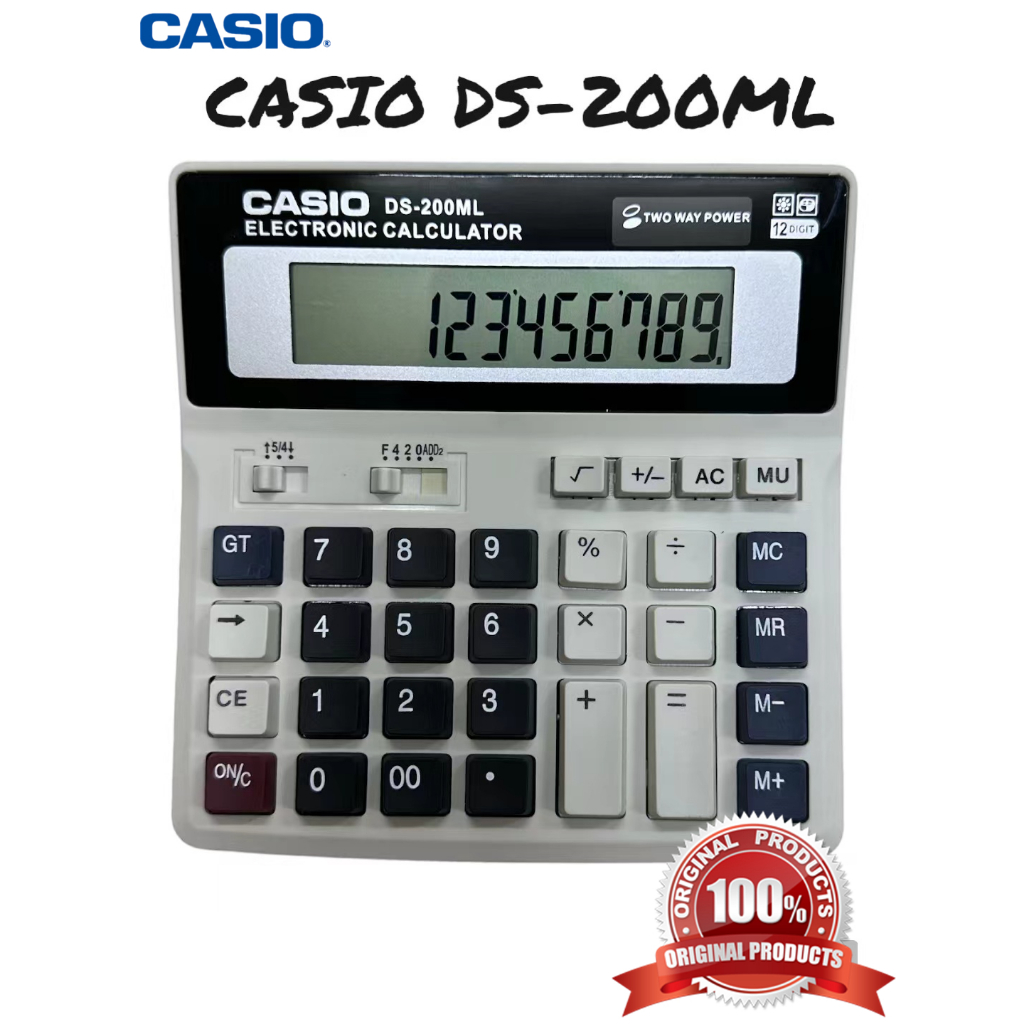 เครื่องคิดเลข Casio DS-200ML 12หลัก