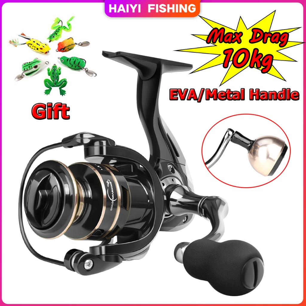 🐬HAIYI FISHING🐬8KG รอกตกปลา ยคุณภาพสูง รอกตกปลาปั่นด้ายถ้วยโลหะ NX2000-5000 รอกสปินนิ่ง ขนาด ตกปลา อุปกรณ์ รอกตกปลา