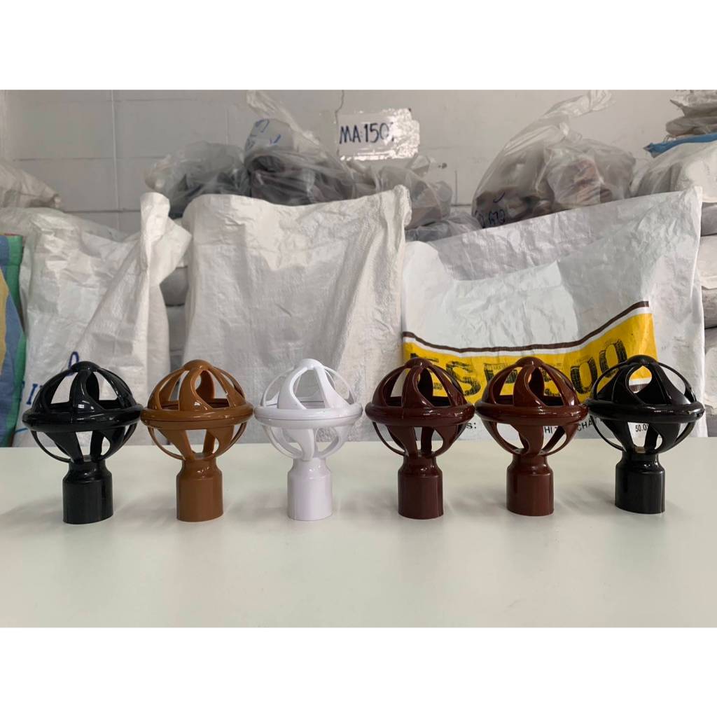 หัวปิดราวม่าน แบบหัวกลมเกลียว วัสดุงานคุณภาพ