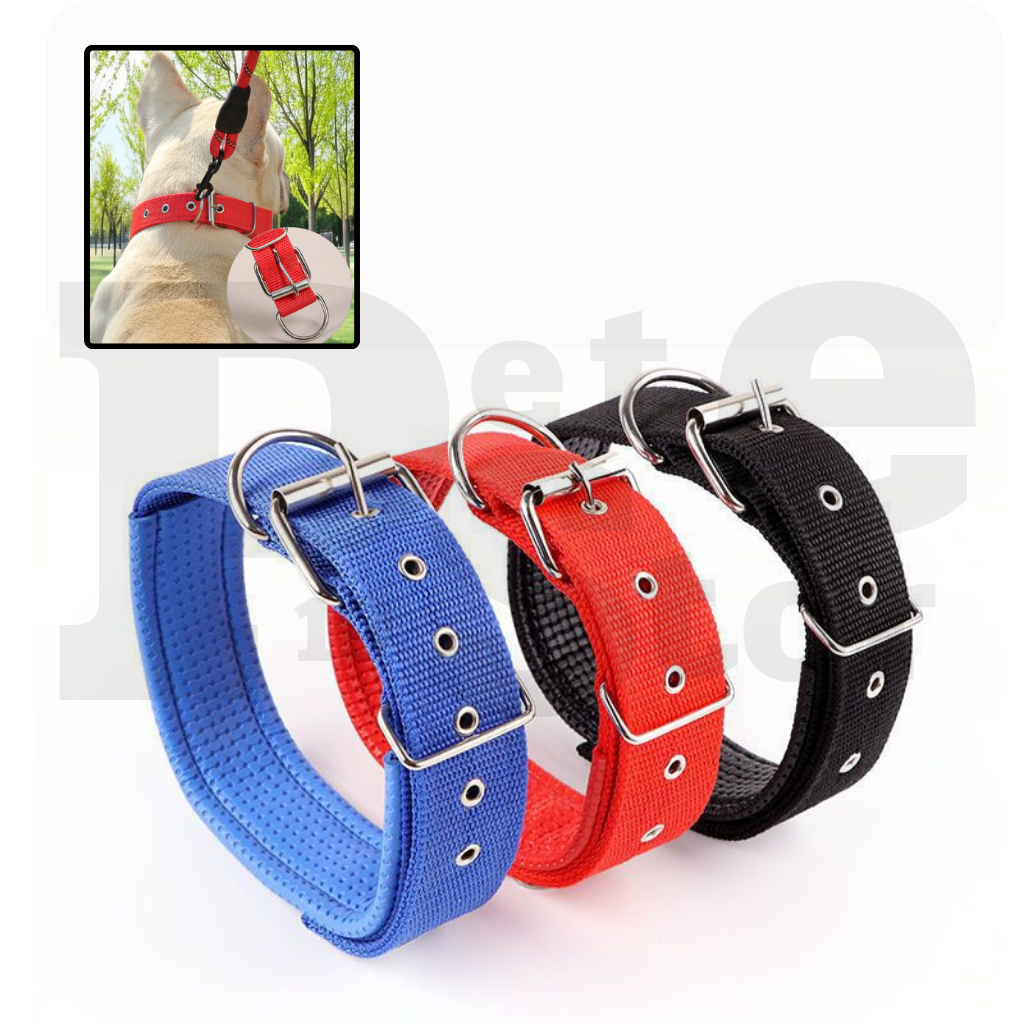 Pet store19 ปลอกคอหมา สุนัข ทำจากไนลอน เส้นหนา แข็งแรง สนิ่มไม่เกาะ ปลอกคอสัตว์เลี้ยง ปลอกคอแบบปรับข