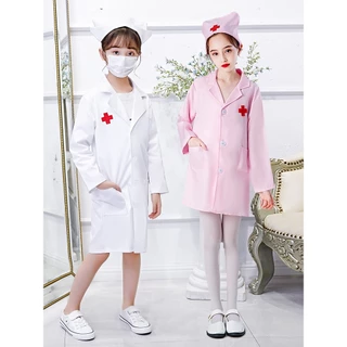 พร้อมส่ง ชุดหมอสาว ชุดหมอพยาบาลเด็ก ชุดเด็ก ชุดแฟนซีหมอ ฮาโลวีน