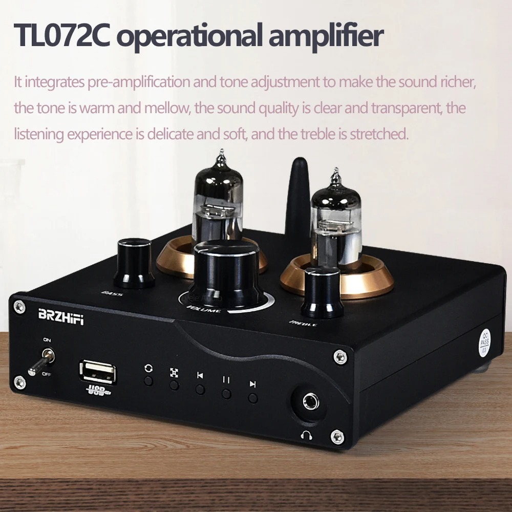 BRZHiFi VOL65U HiFi Tube PreAmp  ปรีแอมป์ หลอด เสียงดี Bluetooth 5.0 USB TF