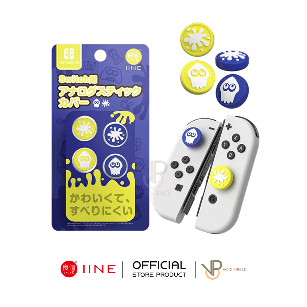[IINE] Splatoon 3 splat color ปุ่มยาง ครอบ Analog จอยสติ๊ก ซิลิโคน Nintendo Switch OLED / NSW รุ่นปกติ Portal / ROG