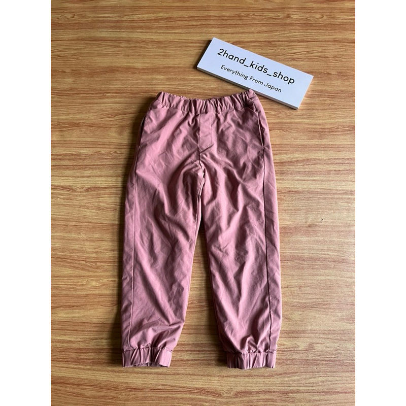 กางเกงเด็ก Uniqlo Kids Heatech สีชมพู ข้างในเป็นฟลีซขนนุ่ม อุ่น  Sz.110 เอว 20”  ยืดได้อีก เอวปรับได