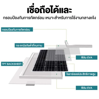 0 ค่าไฟฟ้า solar cell แผงโซลาร์เซลล์ กันน้ำ กันฟ้าร้องฟ้า โซลาร์เซลล์ 6V 3W/6W/8W/12W/15W/18W/20W