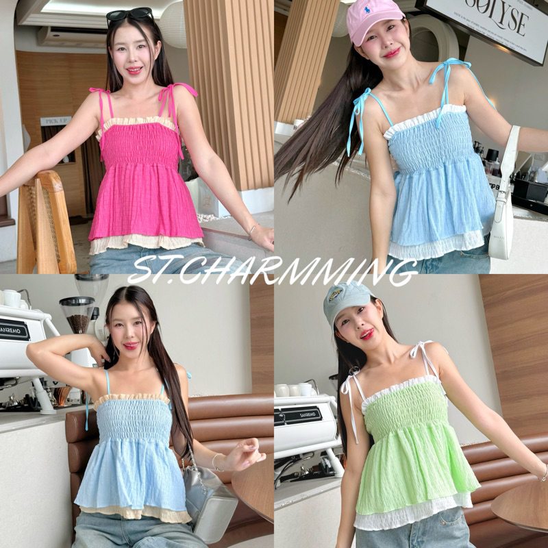เสื้อสายเดี่ยวผูกไหล่น่ารักๆ รับ Summer สุดๆ