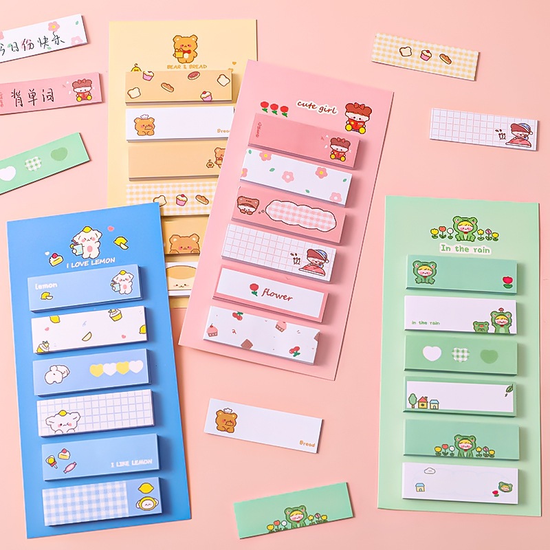 โพสอิทโน๊ต ลายการ์ตูนสุดน่ารัก Post-it กระดาษโน๊ตมีกาว โพสอิท