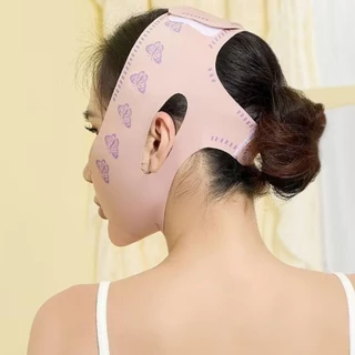 【1แถม1】ผ้ารัดหน้าเรียว ยกกระชับ V Shape ที่รัดหน้าเรียว ลดแก้ม ผ้าดึงหน้ายกกระชับตอนนอนแท้ ใส่นอน ได้เป่าผม