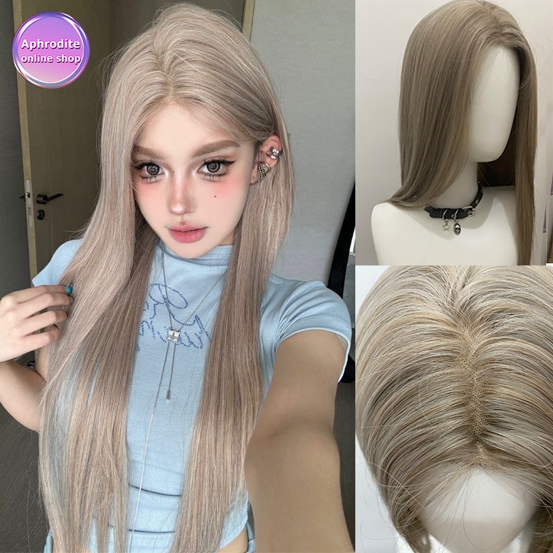 ✳️ขายดีที่สุด✳️ #SALE # วิกผมสวย วิกผมยาว  Long Wig  สไตล์เกาหลี จะใส่ไปเที่ยว วิกผม วิกผมบลอนด by Aphrodite