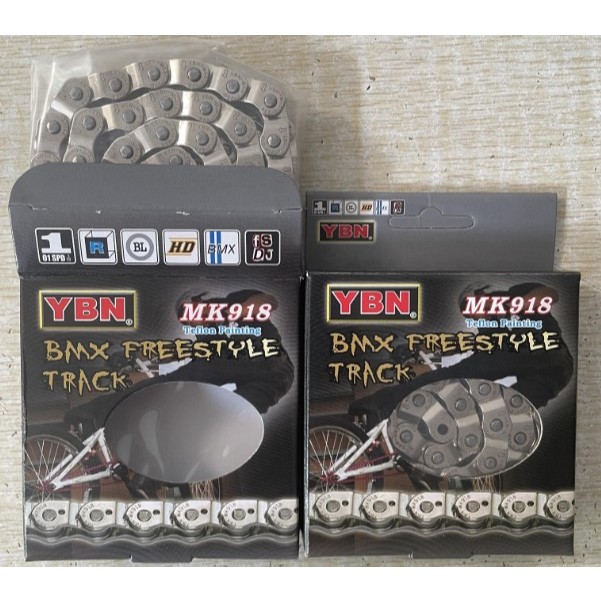 โซ่จักรยาน YBN HALF LINK (ฮาล์ฟลิงก์) 102 ข้อ สำหรับ รถจักรยาน BMX จักรยานฟิกซ์เกียร์ (fix gear)