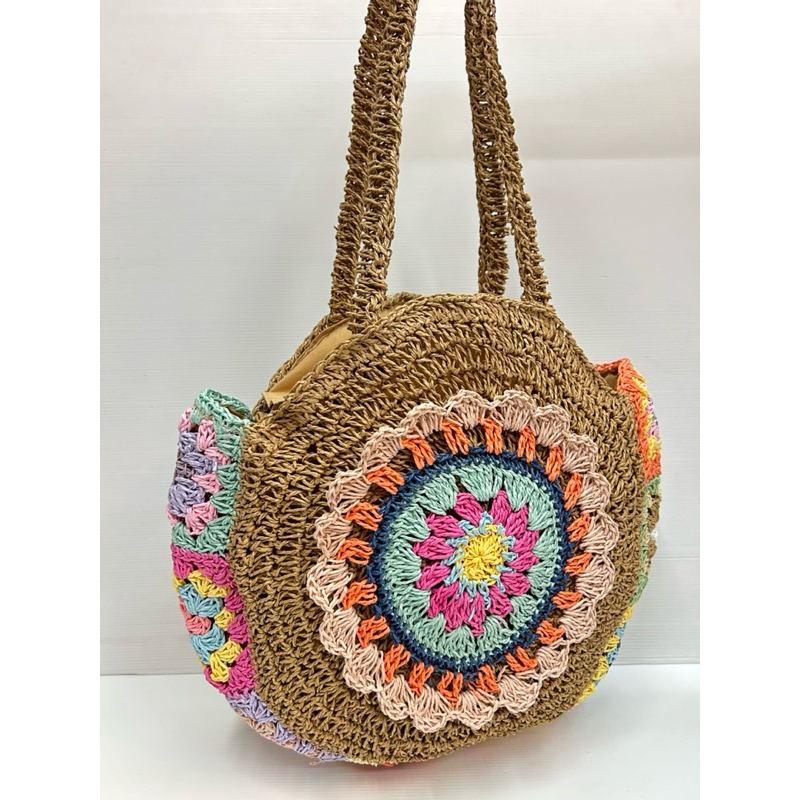 [พร้อมส่ง] Rainbow Crocheted Bag กระเป๋าสะพายไหล่โครเชต์