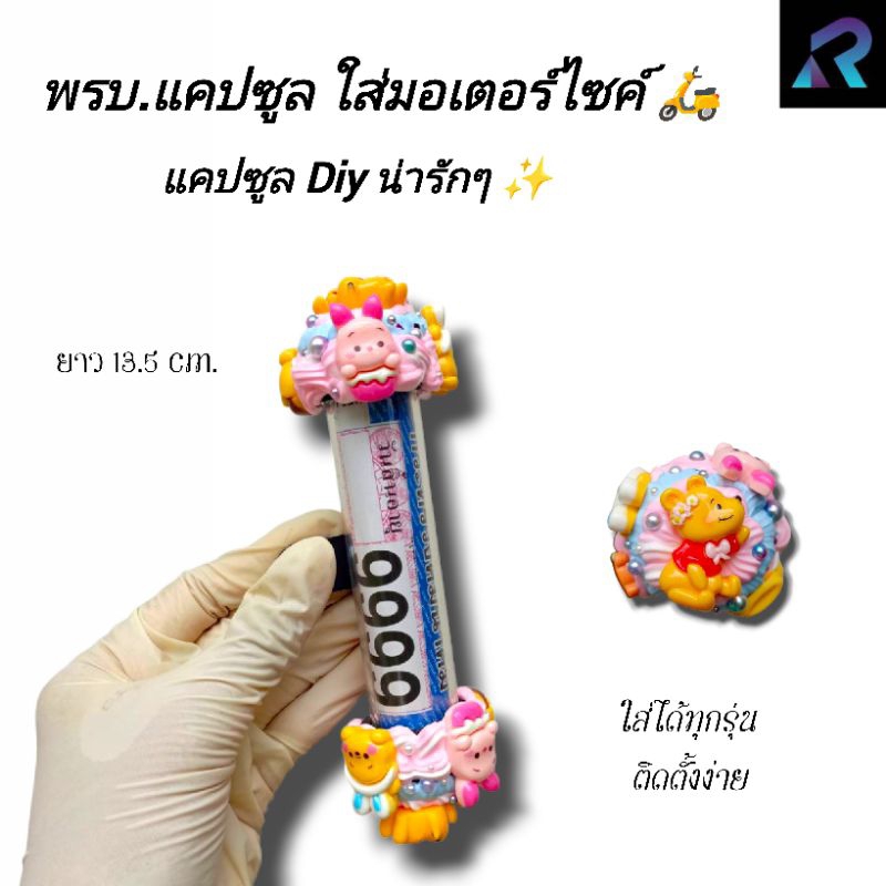 พรบ.แคปซูลรถมอเตอร์ไซค์ DIY ลายการ์ตูนน่ารัก กันน้ำ 100% ใส่ได้ทุกรุ่น Motorcycle พรบ.มอไซค์