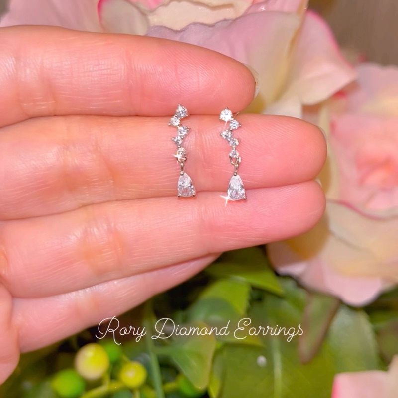 Galaroom Jewelry ต่างหูเพชรสวิสCZ แบบตุ้งติ้ง