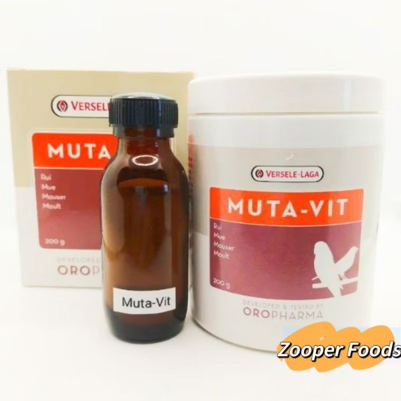 Muta Vit วิตามินรวม เน้นบำรุงขน และตับ นกปากขอ 20g