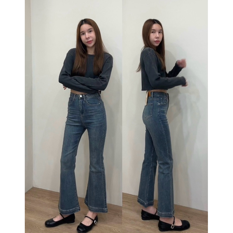 4003-2 ขาม้ายีนส์ กางเกงยีนส์ ผ้านิ่มยืดเยอะ งานนำเข้าป้ายแท้xoxo