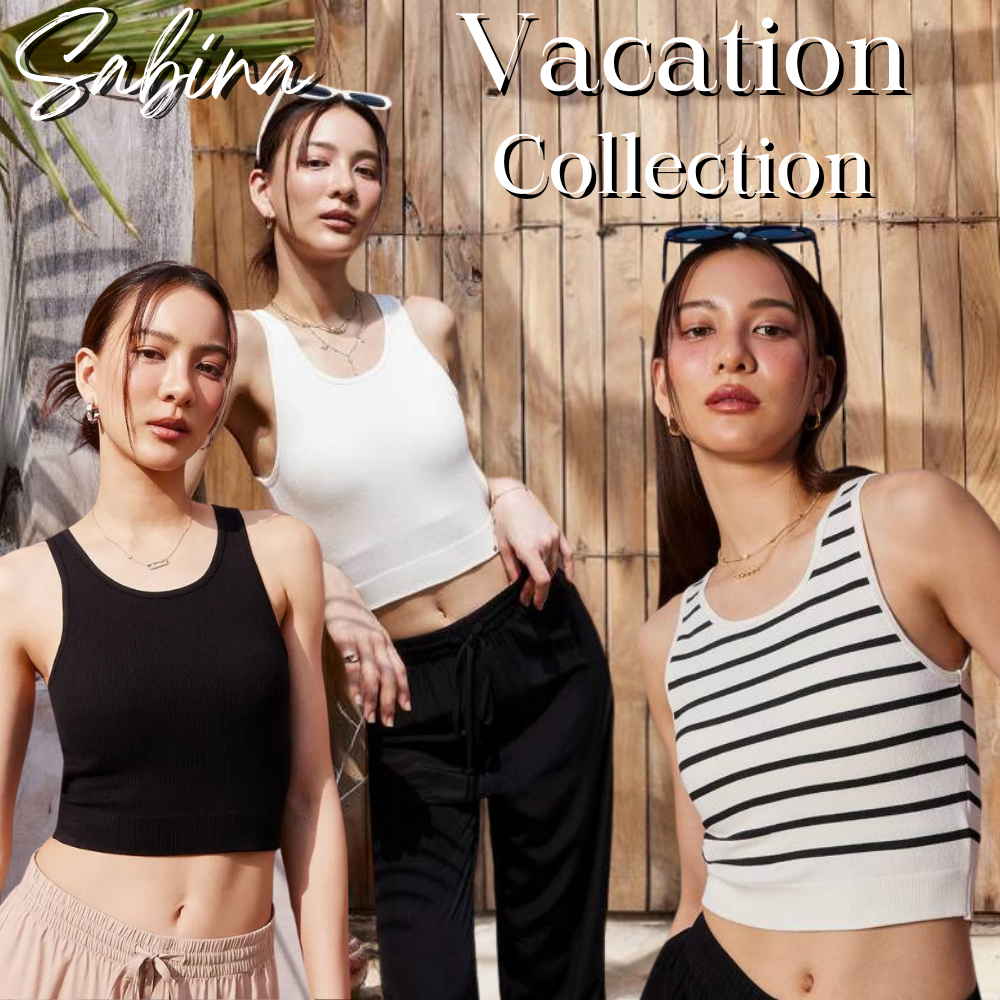 SABINA - เสื้อแขนกุดเสริมบรา คอลเลคชั่น Sabina ชุดลำลองแนว Vacation