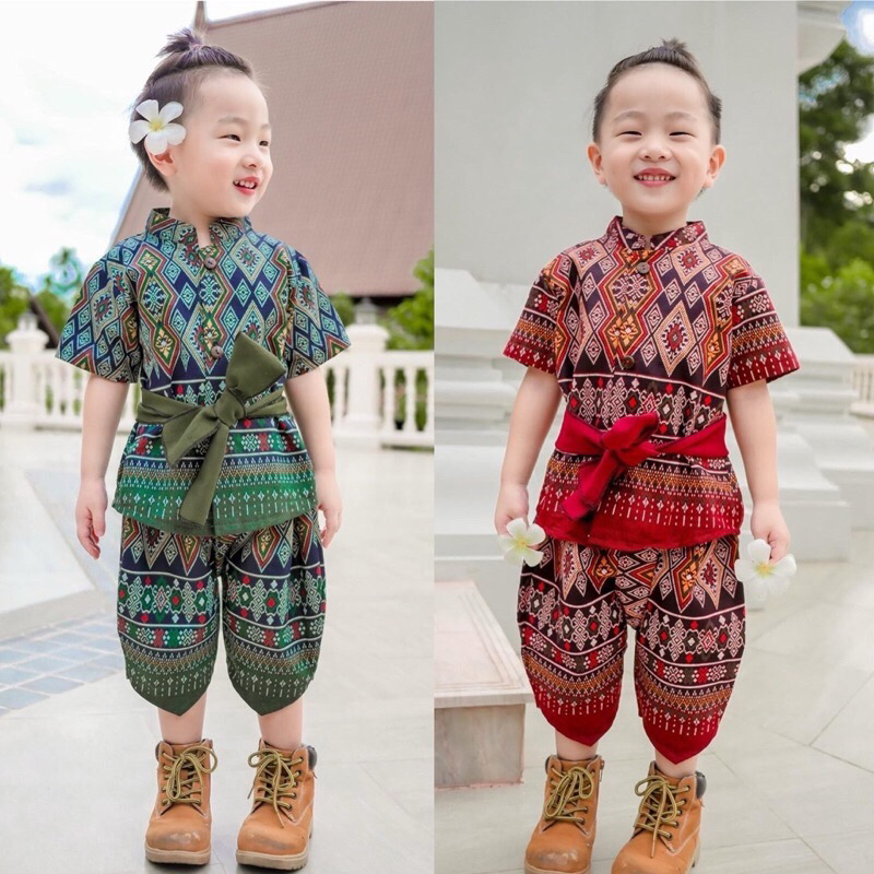 ชุดไทยเด็กผู้ชาย 🌹ลายขายดี🌹มาใหม่ หล่อมากๆ 3ชิ้น หล่อๆ