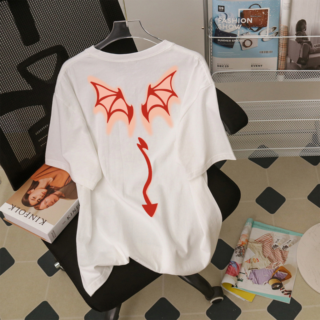 UT ขายดี เสื้อยืด โอเวอร์ไซส์วินเทจ ผู้ชายและผู้หญิง ผ้าคอตตอน100% ลาย Monster เกรดพรีเมียม สไตล์อเมริกัน สตรีท ROMANTIC