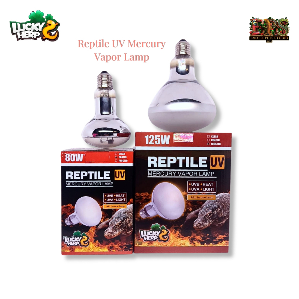 Lucky Herp Reptile UV Mercury Vapor Lamp หลอดรวมUVA+UVB ( 80w / 125w )