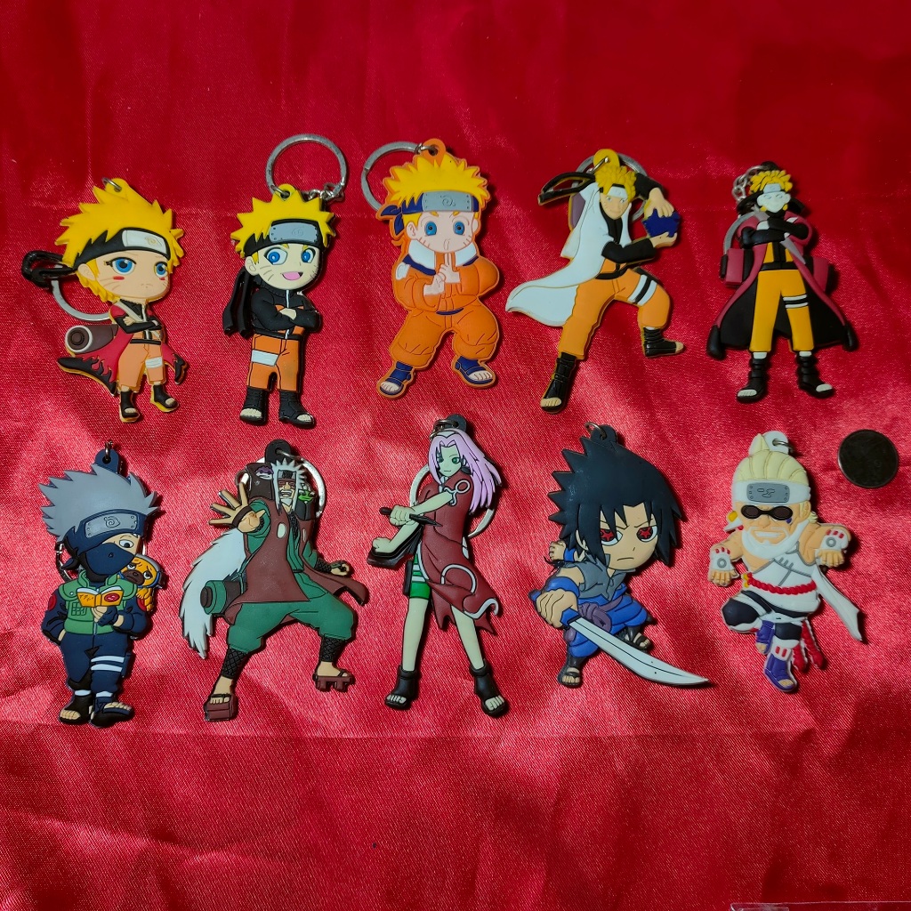 Naruto Shippuden นารูโตะ ซาสึเกะ อุจิวะ Jiraya Kakashi Hatake Sasuke Uchiwa Sakura - Rubber Keychain