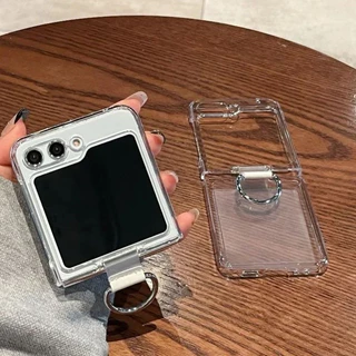 เคสใส Samsung Z Flip 8/Z Flip 7/Z Flip 6/Z Flip6/Z Flip 5 เคสกันกระแทก มีห่วงจับถนัดมือ ขอบกันลื่น พร้อมส่งไทย