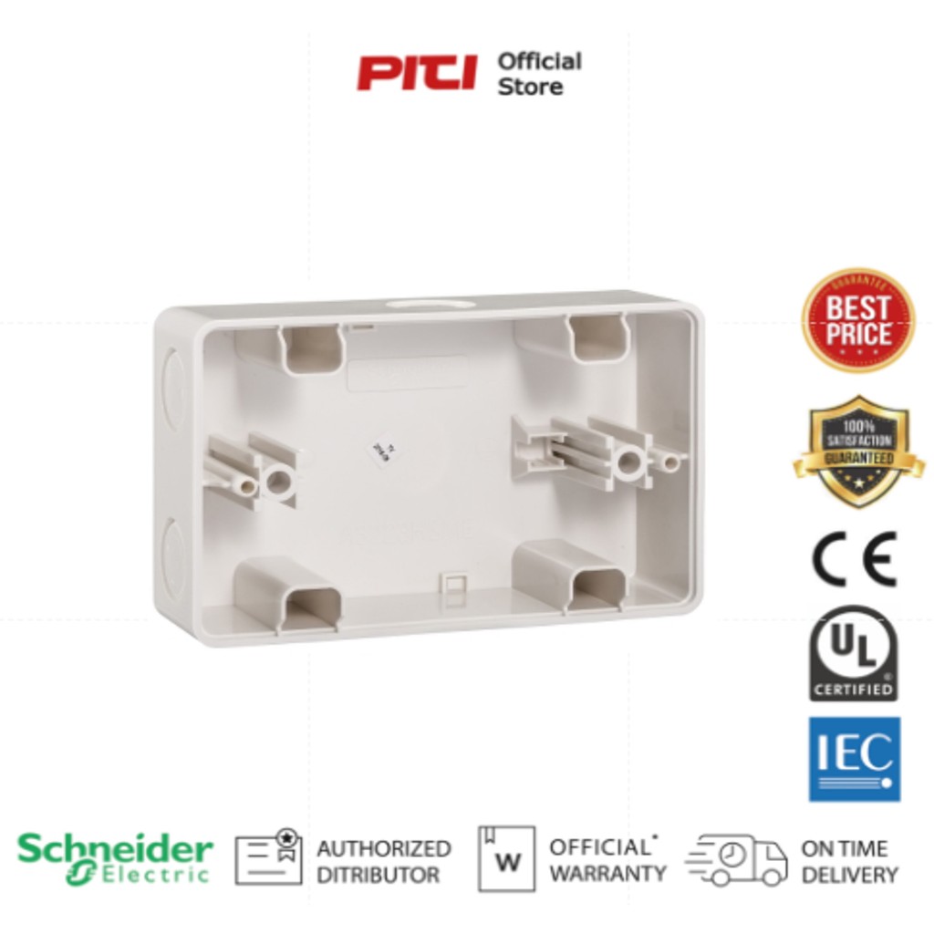 Schneider Concept A3223HSMEWH Weatherproof กล่องลอยชนิดกันน้ำ ขนาด 2x4 สีขาว