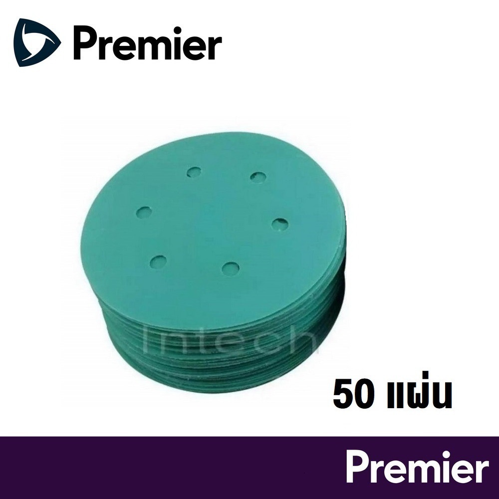เบอร์ 800 1000 1200 1500 2000 กระดาษทรายกลม 6" 6รู (50 แผ่น) Hook Velcro Grit Wet/Dry Sanding Discs