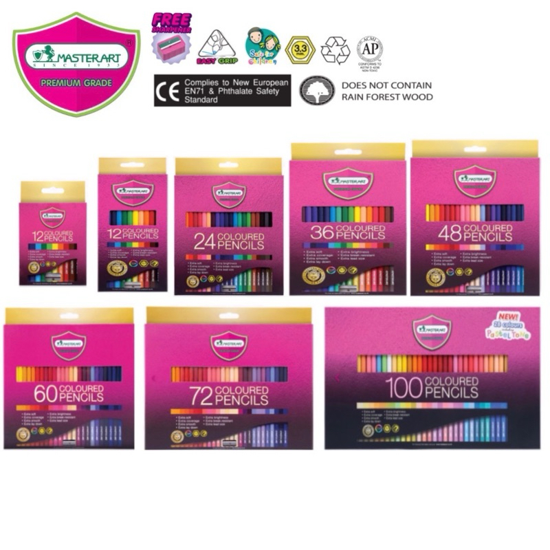 Master Art ดินสอสี สีไม้ 12