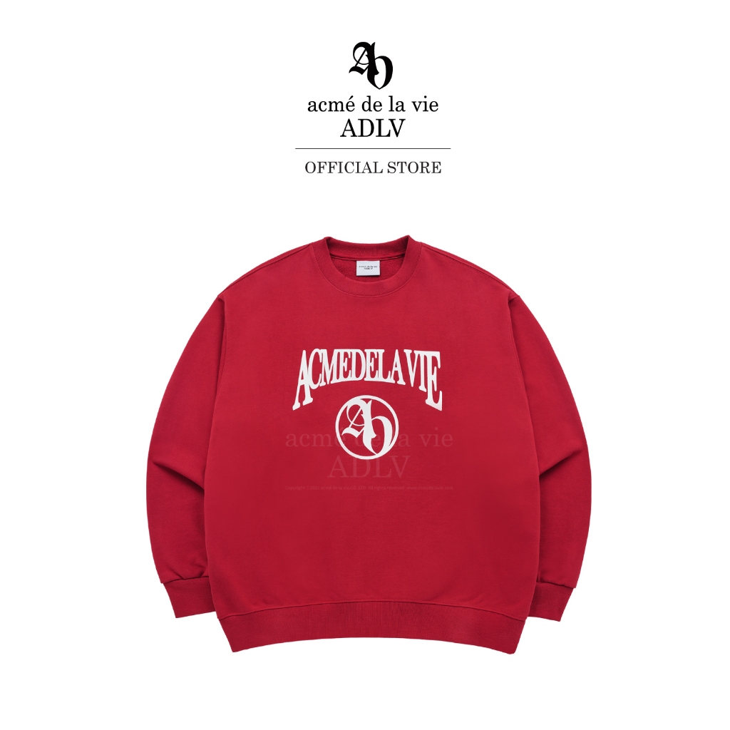 ADLV [acme de la vie] เสื้อแขนยาว รุ่น AE Logo Symbol Sweatshirt Red (50053SAESWU_S4REXX)