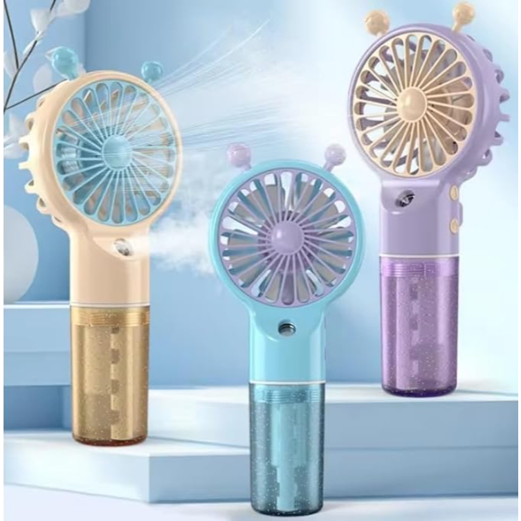 พร้อมส่ง พัดลมพกพา ชาร์จ USB พัดลมมือถือ T207 พัดลมไอเย็น สเปรย์ไอน้ำ ปรับความแรงได้ 3 ระดับ สะดวกใช้งานกว่า ลมแรง