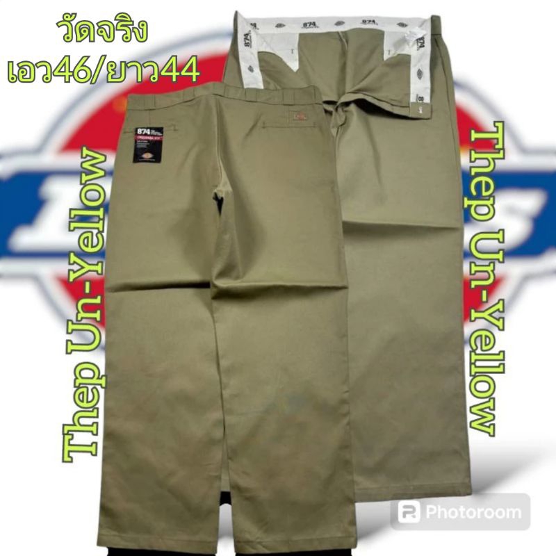 #Dickies_ขายาว_สีกากี_เอว46/ยาว44_รุ่น784KH_4กระเป๋า_ป้ายห้อย_ผ้าแข็งยังไม่ผ่านน้ำ 💥แท้100%