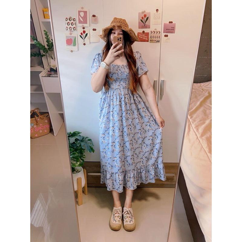 🩵รวมงานเดรสยาวสีฟ้า🩵 งานแต่งอกสม็อคสวยๆ ยืดสุด 46 นิ้ว สาวอวบใส่ได้ ใส่คลุมท้องได้ ใส่งานตรีมสีฟ้า ใส่งานวันแม่ได้เลยค่า