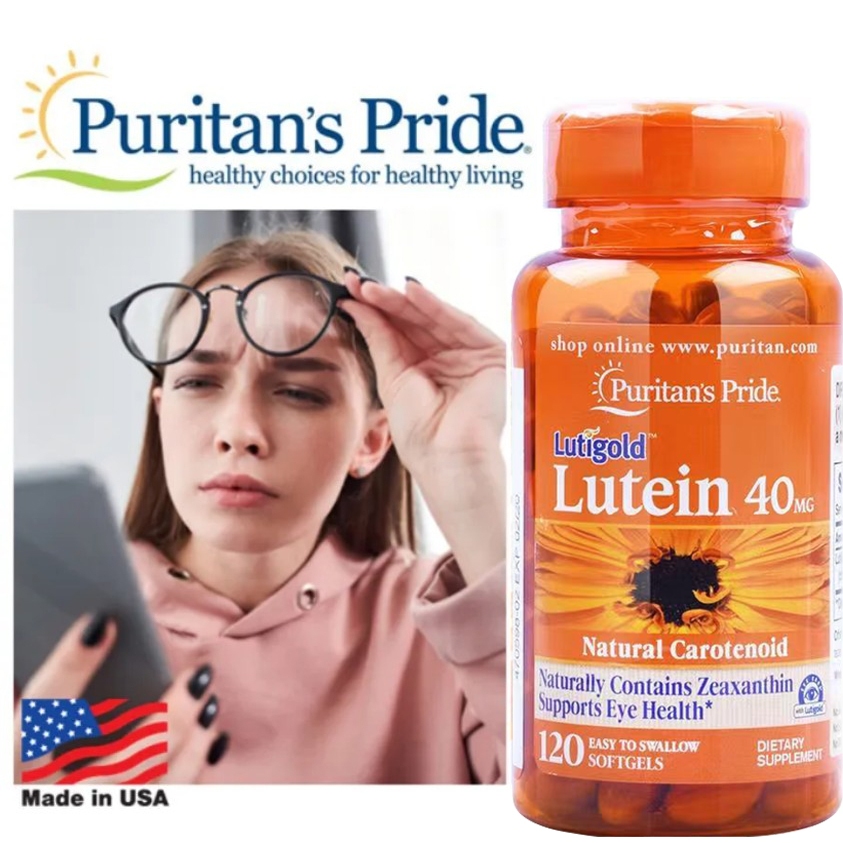 Puritan's Pride Lutein 40 mg with / 120 Softgels exp:04/2028