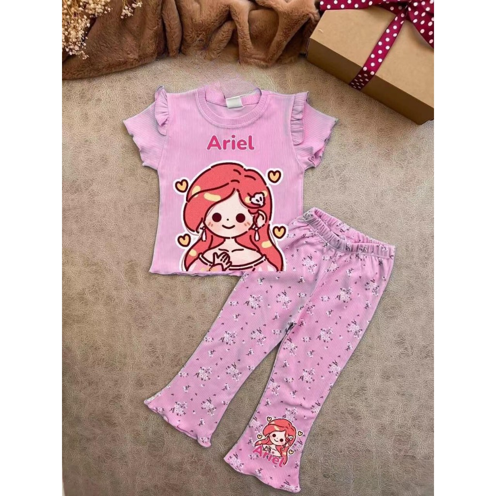 พร้อมส่ง ด93-ด95 ผ้าร่องเจ้าหญิง ชุดเซ็ทน่ารักน้องผู้หญิง