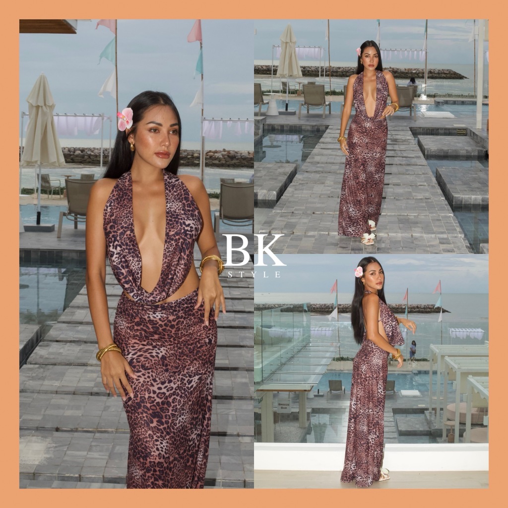 BK STYLE รุ่น Cara ชุดเซ็ตสายฝอลายเสือ