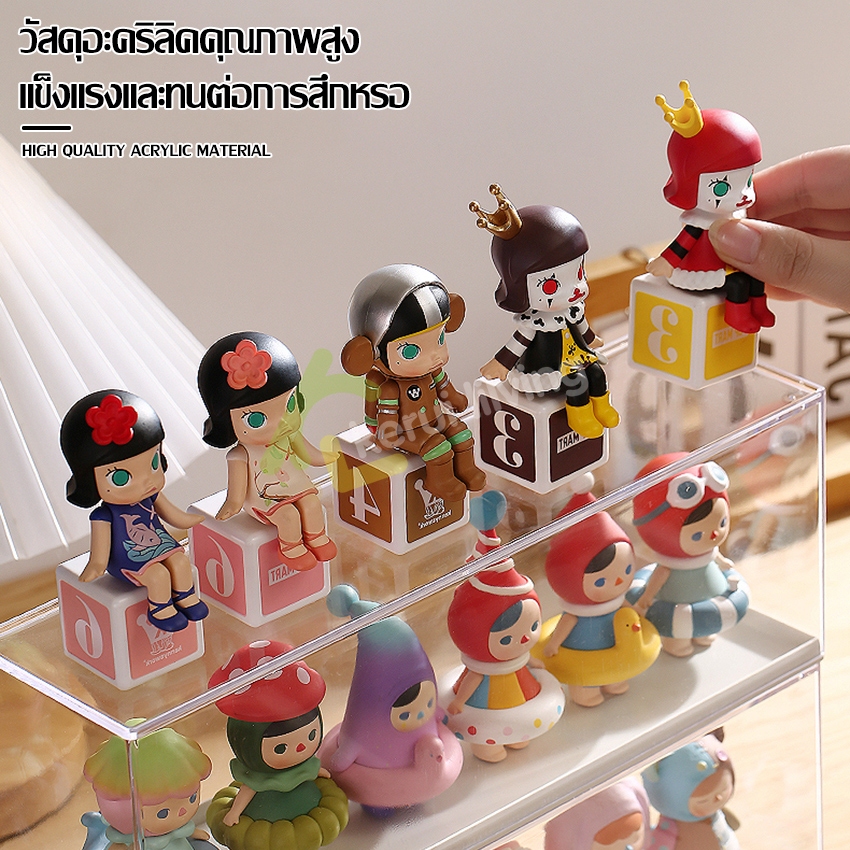 EQUAL กล่องอะคริลิค แบบใส กล่องใส่โมเดล ชั้นวาง art toy ป๊อปมาร์ท ฟิกเกอร์ อะคริลิค กันฝุ่น วางซ้อนกันได้ ราคา ถูกที่สุด ดีลบีเคเค แกลเลอรีภาพที่ 7