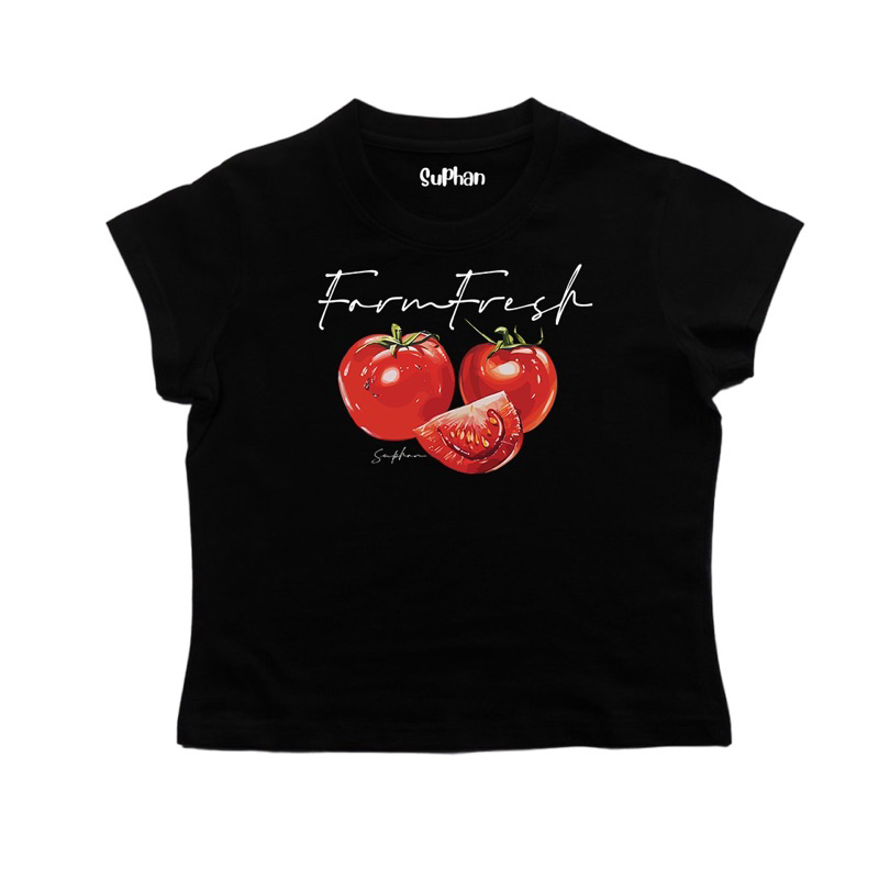 💥chicchic.cshop | เสื้อยืด baby tee ลาย framfresh น่ารักมากก สินค้าพร้อมส่งคา