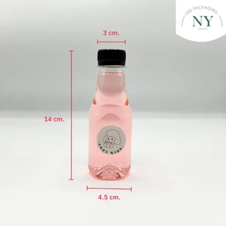 ขวดpet ทรงโบว์ลิ่ง ขนาด 180 ml. ( แพ็ค 100 ขวด พร้อมฝา ) ฝามีให้เลือกสีขาว/ดำ NY168 Packaging